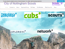 Tablet Screenshot of nottingham-scouts.org.uk